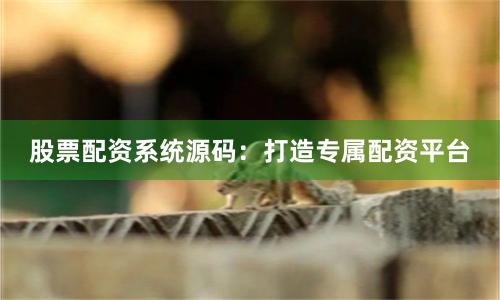 股票配资系统源码：打造专属配资平台